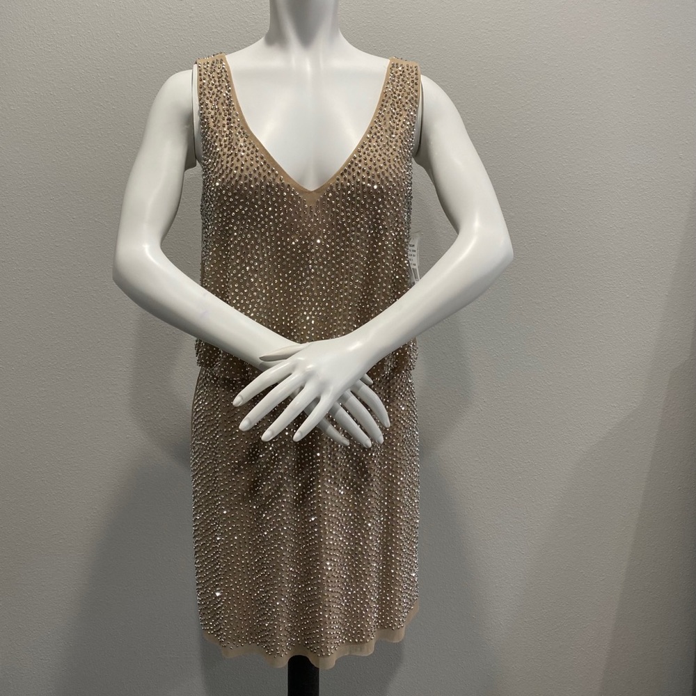 NWT XSCAPE Beaded sleeveless dress